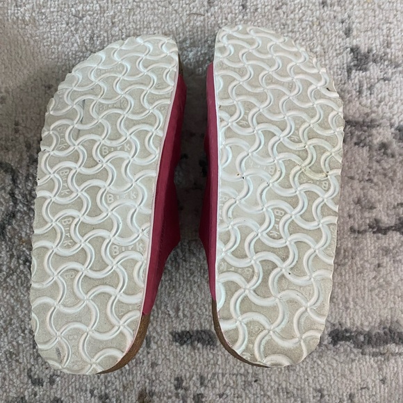 Arizona Birkenstocks Big Buckle Mauve Pink Leather Slip-on Slides Sandals 39 - Picture 10 of 10